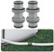 2 Pezzi Raccordo per Tubi Piscina 38 mm, Adattatore Universale per Intex Bestway Coleman, Connettore per Prolunga Tubo Piscina, con Nastro Sigillante e Guarnizioni