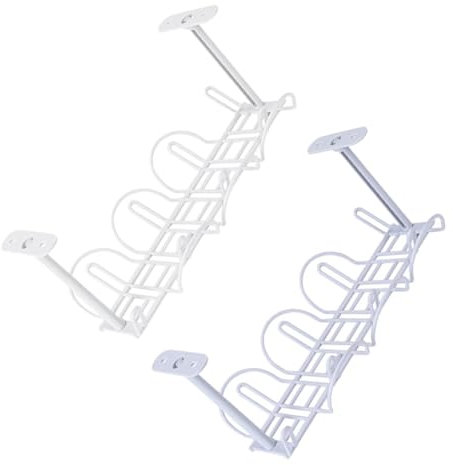 Gadpiparty 2piezas Unidades Organizador De Cables Debajo Mesa Bandeja Gestión Cables Organizador Computadora