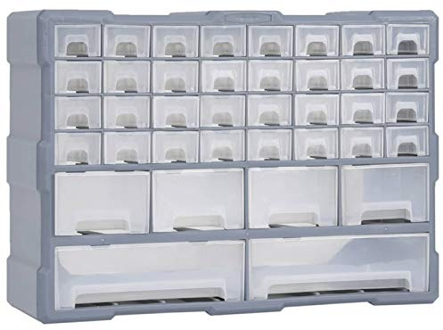 Juroupi Mobile Contenitore con 38 Cassetti 52x16x37,5 cm,Articoli di ferramenta,Accessori ferramenta,Conservazione/Ordine Attrezzi,Cassette degli attrezzi-147578