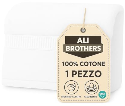 Ali Brothers Telo Doccia Grande 100x160 cm – Asciugamano Bagno XL in Spugna 100% Cotone – Morbido, Assorbente e Lavabile – Alta Qualità per Uso Quotidiano, Palestra, Hotel o Spa (1 Pezzo)