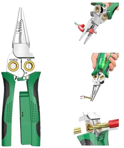 Pinza multifunzione PowerPliers – 3-in-1 per crimpare, tagliare e spellare | Precisa, ergonomica e ideale per elettricisti, fai da te e officina