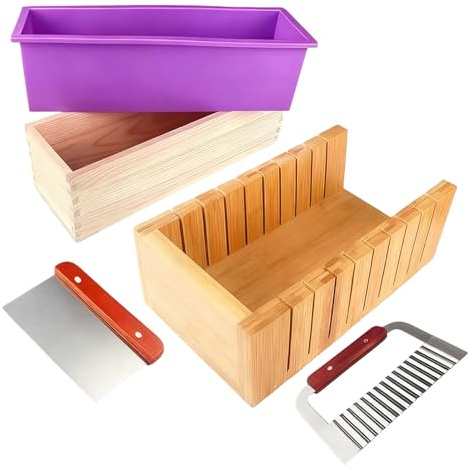 Molde para hacer jabón, molde de silicona con juego de galletas, accesorios de jabón de 47 onzas | Proyecto de cuidado de la piel de vacaciones DIY para mujeres y hombres, baño, cuerpo, manualidades