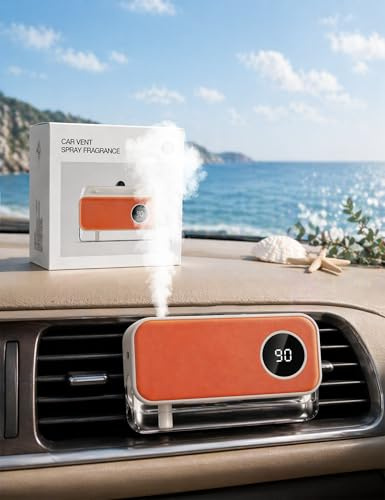 Profumatore Auto Elettrico per Bocchette, 20ml Océan Auto Profumo, Diffusore Ultrasuoni con 3 Modalità di Spruzzo, Deodorante Auto con Accensione/Spegnimento Automatico, Batteria Ricaricabile, CFK 470