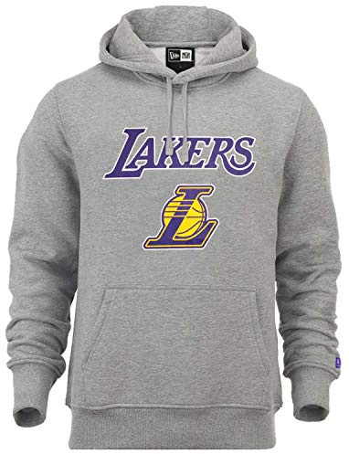 New Era - NBA Los Angeles Lakers Team Logo Hoodie - Grau Größe 3XL, Farbe Grau
