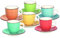Tognana Art & Pepper - Juego de 6 tazas de té con plato de 250 cc, de gres, multicolor