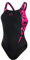 Speedo Damen Hyperboom Splice Muscleback Badeanzug, Schwarz/Rosa, 34