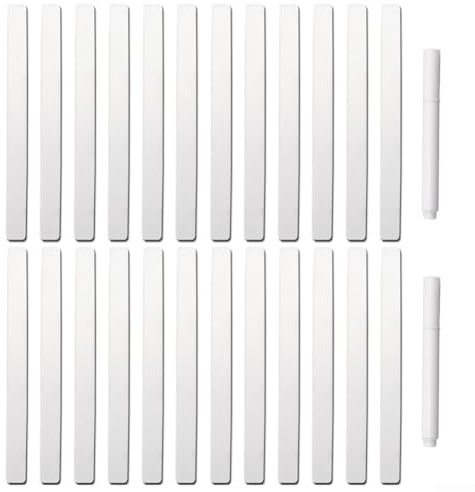 Etiquetas transparentes para plantas, etiquetas transparentes reutilizables para plantas, marcadores acrílicos para jardines, juego de 24, adecuadas para identificar y etiquetar plantas