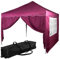 INSTENT Pavillon 3 x 3 m Basic wasserdicht UV Schutz 50+, 2 Seitenteile, Farbwahl, Bordeaux-Rot