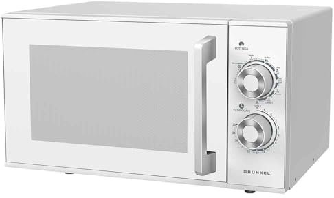 Microondas con/sin grill MG 25 Litros, 900W + 1000W Grill 20MG 5-6 Niveles de Potencia, 3 Modos Combinados, Temporizador 30 min Apertura con Tirador y Bandeja Ø245 mm (Con Grill)