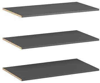 trendteam smart living - Esteban - Einlegeböden - Anthrazit - 3 Böden mit Winkelbodenträger - (BxHxT) 83 x 2 x 46 cm - Regalböden für Kleiderschrank - Kratzfest und pflegeleicht