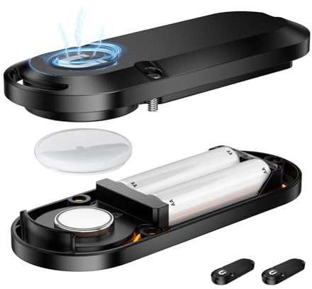 10 anni di custodia per batteria (2 pezzi) - 4 in 1: da appendere, magnetica, da incollare e riporre. Utilizzare due batterie AA. Più di 14 volte più capacità rispetto a CR2032, impermeabile