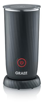 GRAEF MS402 - elektrischer Milchaufschäumer, antihaft-beschichtet, 230 ml Milchschaum, 4 Zubereitungsprogramme, automatische Abschaltung, für Pflanzenmilch geeignet, schwarz