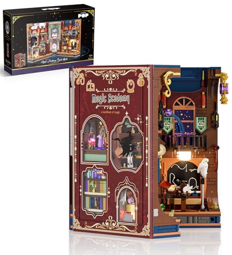 Tweandar Magic Book Nook Building Set with Light. Magic Academy Book Nook Building Kit, DIY Book Nook Building Set for Home Bookshelf Decor for Adults, Teens, Boys, Girls.