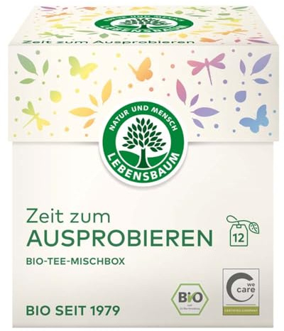 Lebensbaum Tee Mischbox, Zeit zum Ausprobieren, 12Stk., 22,5g