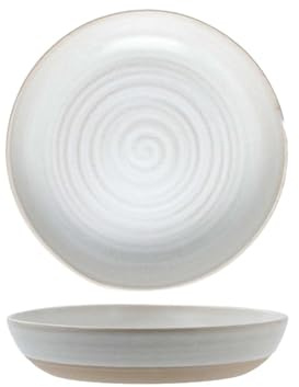 Ceramica retrò spirale rotonda piatto profondo domestico squisito personalizzato stoviglie-piatto profondo 8.7 pollici