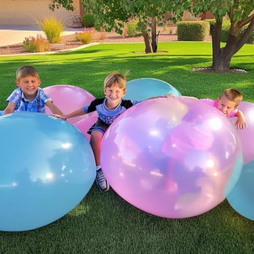 47 cm (18,5 tum) stor vattenfylld bubbelboll, uppblåsbar bubbelboll för vuxna, vatteninjektionsboll, strandboll för inomhus och utomhusfest