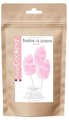SCRAP COOKING Préparation Sucrée Barbe à Papa Rose Arôme Barbe à Papa, 400 g