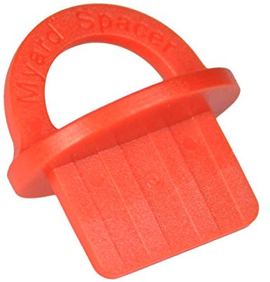 Myard Red 20 Packs 1/8 Inch Deck Spacer with Bright Color Easily Spotting, Easy Pull, Deck Board Jig Spacer Rings for Pressure Treated, Composite, PVC, Plank, Hardwood Decking Tool (DJS3.2)