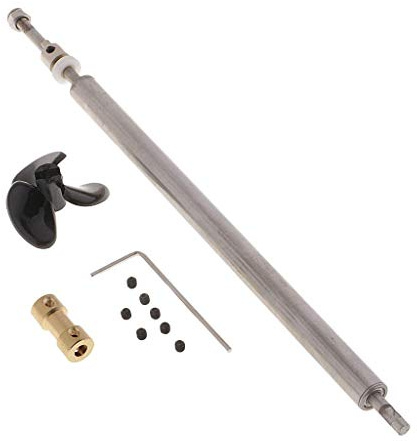 Tenlacum Albero di Trasmissione in Metallo da 200mm, Giunto Cardanico, Elica a 3 Pale, Manicotto per Parti di Ricambio per Barche RC - per Albero Motore, 8x8x200mm (8x8x200mm, Per Albero Motore da