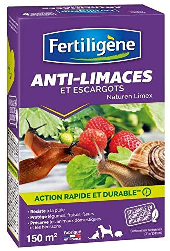 FLIMEX45 FERTILIGENE Anti limace et Escargots Granules d'origine Naturelle | 450 GR | 150 m traités | Action Rapide et Durable | Prêt à l'emploi | Utilisable en Agriculture Biologique