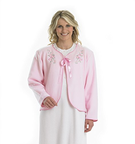Slenderella Ribbon Tie Polar Fleece Bedjacket