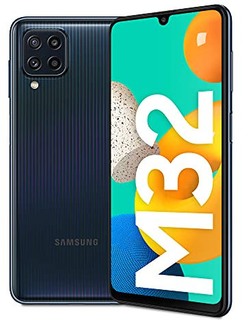 Samsung Galaxy M32 Vertragsfreies Smartphone, 6,4 Zoll (16,3 cm), Android-Mobiltelefon, 6 GB RAM, 128 GB Speicher, Schwarz (UK Version)