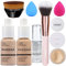 PHOERA Foundation,PHOERA Primer, PHOERA Puder,Concealer Cover Flüssigmatt Full Coverage, Make Up Foundation Pinsel and Puder Pinsel, Make up Schwamm Set (Buff Beige #104 + Sand #105)