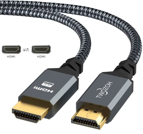 Twozoh Cable HDMI 4K Corto 0,3M, HDMI Cables 2.0 Trenzado de Nailon de Alta Velocidad 4K@60Hz a 18Gbps Compatible con PS5, PS3, PS4, PC, proyector, 4K UHD TV/HDTV, Xbox
