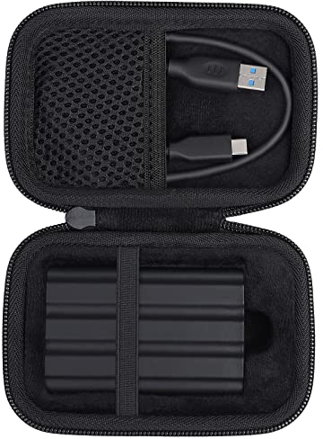 co2CREA Dur Étui de Voyage Rigide Housse Cas pour Samsung T7 Shield Disque SSD Externe Portable(boîte Seule) (pour T7 Shield, Noir)