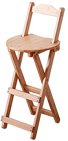 Hocker Klappbar Massivholzstuhl Modern Cafe Leisure Bar Home Dining Chair Platzsparend und tragbar, Belastung 150kg (Farbe:Holzfarbe) Interesting