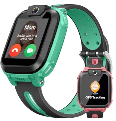 imoo Z1 Reloj Inteligente Niños, Reloj Inteligente para Niñas con Teléfono, Smartwatch Niños con Vídeo de Larga duración y Llamada Telefónica, IPX8 Resistente al Agua (Z1, Green)