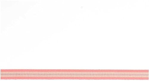 Ruban polyester tissé à rayures - Multi - Rose fluo/Jaune/Gris - 10 mm x 3 m
