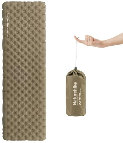 Naturehike Materassino da Campeggio Ultraleggero Materassino Autogonfiante Gonfiabile Portatile Impermeabile Durevole con Valore 3.2 R per Trekking Escursionismo Zaino in Spalla