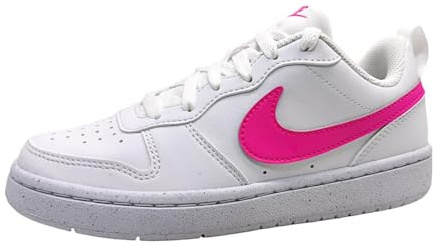 Nike DV5456-113 Nike Court Borough Low RECRAFT GS Bambina Uomo, White/Laser Fuchsia EU 38.5