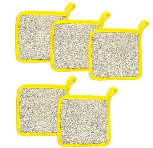 Trapos multiusos para lavavajillas, paños de cocina de doble capa, estropajos reutilizables para lavar platos, trapos de limpieza para cocina, toallas de esponja para lavavajillas, paños de cocina