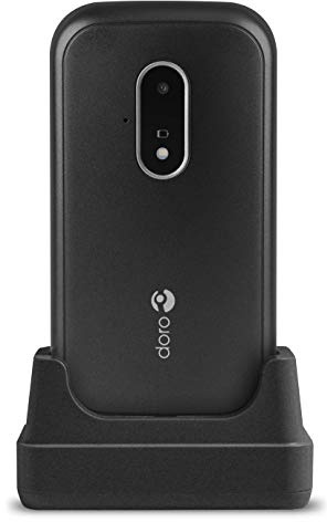 Doro 7030 Unlocked Dual SIM 4G Easy-to-Use Clamshell Mobile Phone for Senior- Black (Renewed)