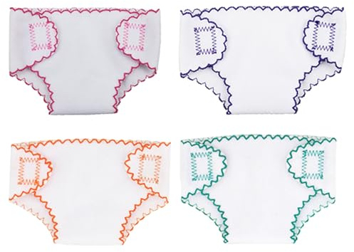 OFFSCH 4 Piezas de Ropa Interior para muñecas, Accesorios, pañales para muñecas de 18 Pulgadas, Ropa para Juegos de simulación, Suministros para recién Nacidos.
