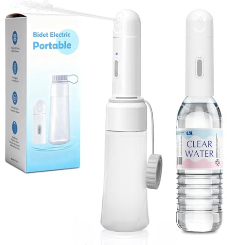 Bärbar resebidé, elektrisk bidéspruta 350 ml, IPX7 vattentät och uppladdningsbar, mini bidé toalett vattensprej, elektrisk handhållen resebidéspray, personlig resebidé för personlig hygien