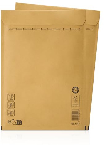 Parti av 25 bubbelkuvert - Vadderade kuvert - Passar för format A4+/C4 - Förpackning med självhäftande stängning G7 (250 x 350 mm) 17/G - Brunt