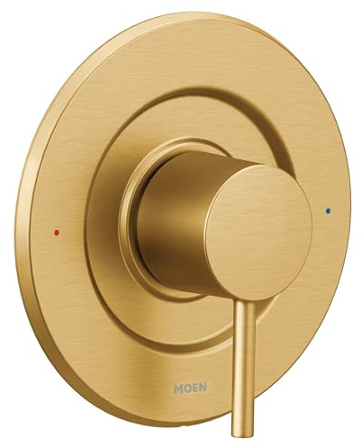 Moen Align Brushed Gold Pressure Balancing Single Shower Lever Handle, Posi-Temp Valve Required, T2191BG