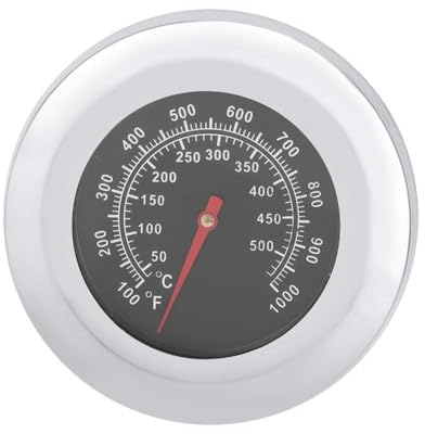 HERCHR Termometro da cucina in acciaio inossidabile, Termometro forno barbecue a gas, Termometro per Forno in acciaio inox fino a 500°C/1000°F Indicatore di temperatura per affumicatori a carbone