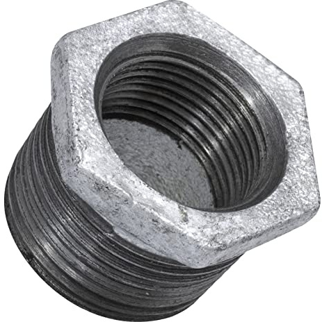 AERZETIX - Riduzione Maschio/Femmina 1''x3/4'' Zincato - Ghisa - Raccordo Tubo Filettato con Fermo Interno - Idraulico Riscaldamento Impianto di Acqua