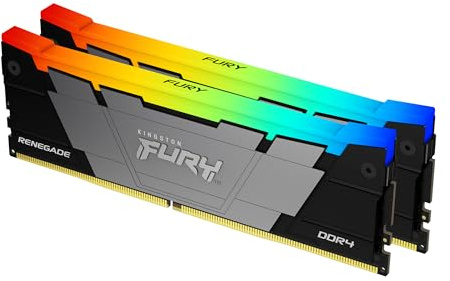 Kingston FURY Renegade RGB 16GB 3200MT/s DDR4 CL16 DIMM (Kit de 2) Memoria gamer para Ordenadores de sobremesa - KF432C16RB2AK2/16