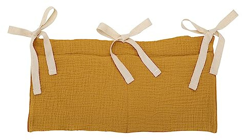 1 Pezzi Borsa da Appendere per Lettino, Culla Organizzatore Culla Caddy 2 Tasche Comodino Pannolino Organizzatore Organizer da Appendere Pannolini per Lettino Bimbo e Culla