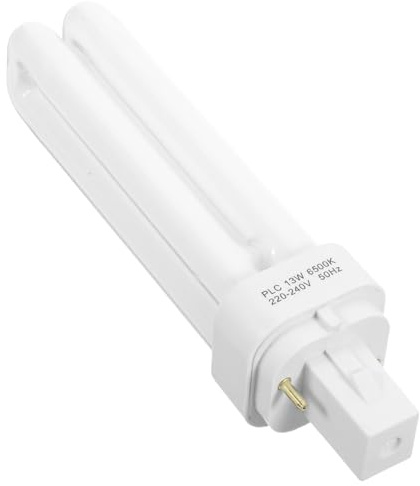 HEMOTON Bombilla G24d-3 Fluorescente Compacta de 13w Doble Tubo y Base de 2 Clavijas, Lámpara LED Enchufable Parpadeo, Pack de 4 Unidades