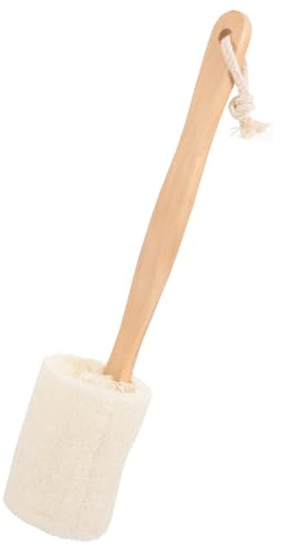 Ipetboom Loofah Stick Bath Brush 13.39 Inch Natural Body Cleaning Scrubber for Shower Exfoliating Skin Care Suitable for Legs Arms Chest