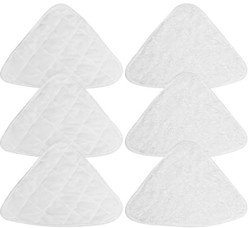 Dyaucwpo 6 Stück Dampfreiniger Ersatzbezüge für Vileda, Kompatibel mit Vileda Steam und Vileda Steam PLUS Dampfreiniger, Dampfreiniger Steam Ersatzbezug, Dreieckigem Ersatztücher, Feine Mikrofasern