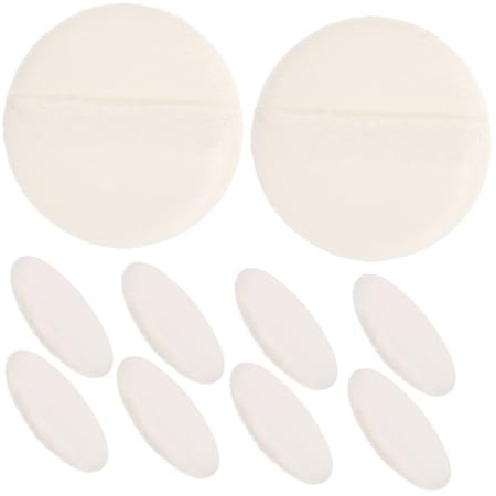 YARNOW 15pièces Houppette Douce pour Poudre Maquillage et Corps Lot de Houppettes Rondes Ergonomiques Légères et Pratiques