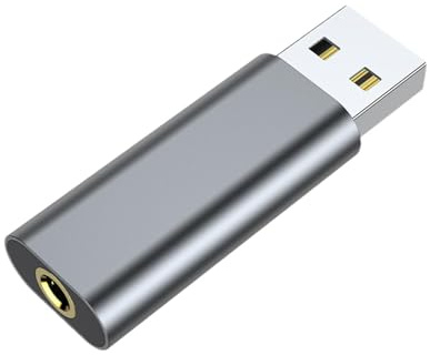 Extern USB-ljudadapter – 2-i-1 USB-ljudkort med 3,5 mm uttag