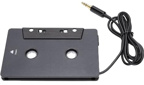 Erchineko Adaptateur Cassette de Voiture vers AUX, avec Convertisseur USB-C vers Prise Auxiliaire 3,5 Mm, Compatible avec Téléphones, Tablettes, Lecteurs MP3 et PC, Sortie Stéréo 4 Canaux